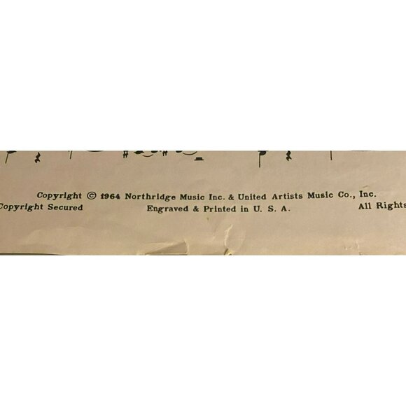 Vintage 1964 The Pink Panther Piano Solo Sheet Music By Henry Mancini - Picture 3 of 4